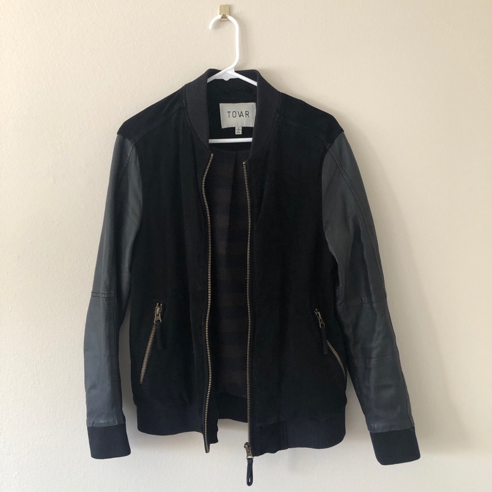 Tovar Leather Bomber Black